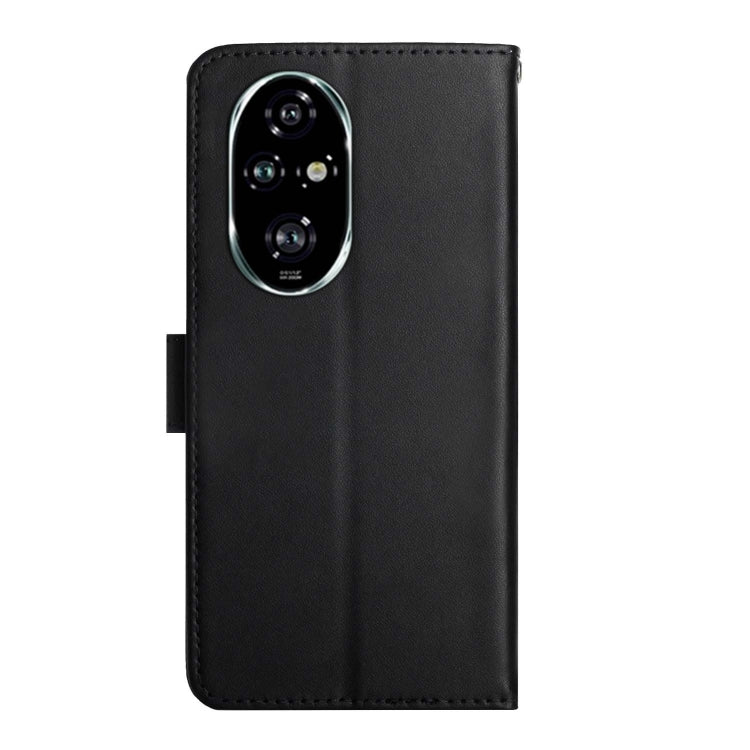 For Honor 200 Pro 5G Global HT02 Genuine Leather Fingerprint-proof Flip Phone Case