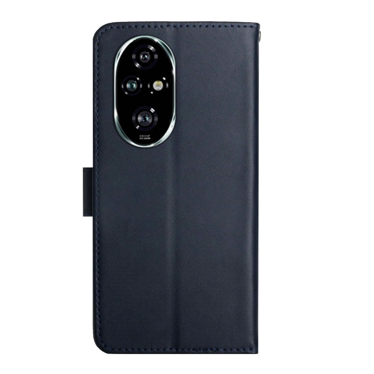 For Honor 200 Pro 5G Global HT02 Genuine Leather Fingerprint-proof Flip Phone Case