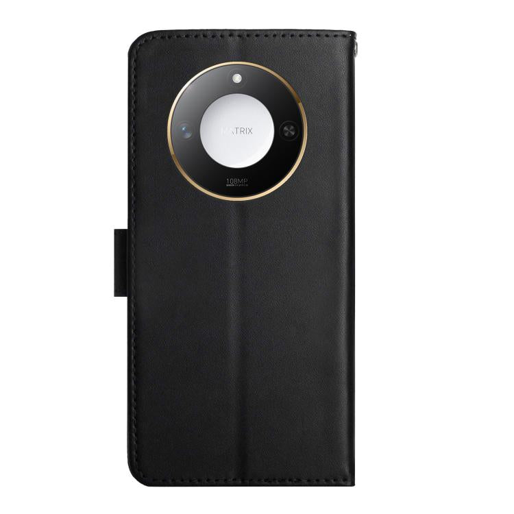 For Honor X9c Smart HT02 Genuine Leather Fingerprint-proof Flip Phone Case