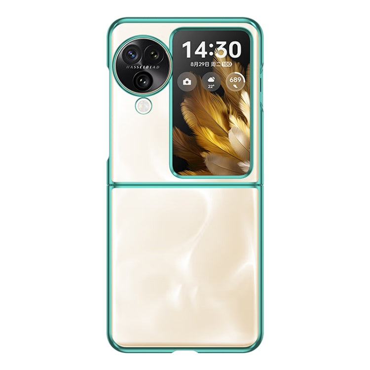 For OPPO Find N3 Flip Full Coverage Electroplate PC Transparent Phone Case