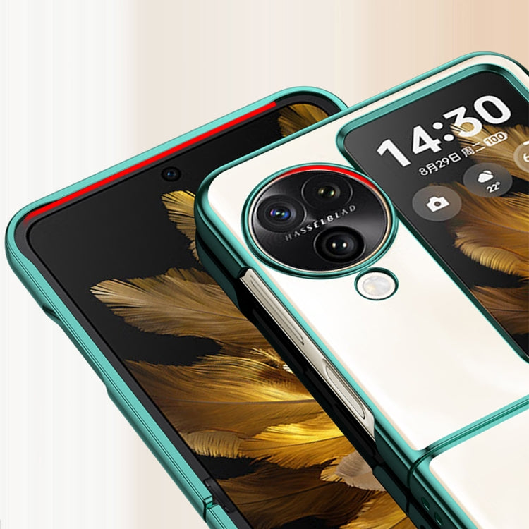 For OPPO Find N3 Flip Full Coverage Electroplate PC Transparent Phone Case
