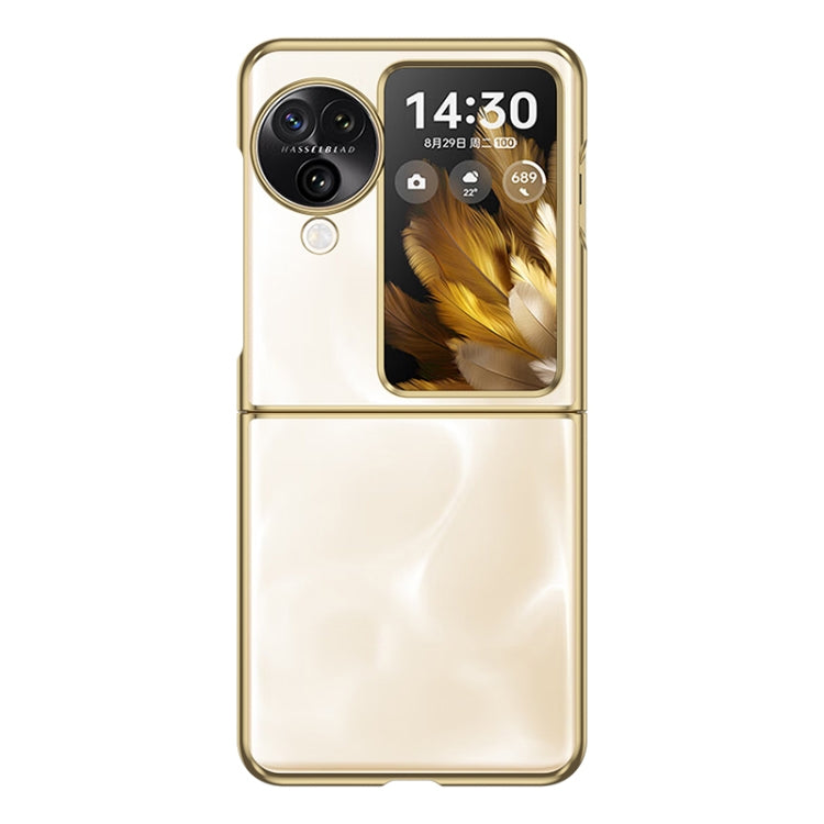For OPPO Find N3 Flip Full Coverage Electroplate PC Transparent Phone Case