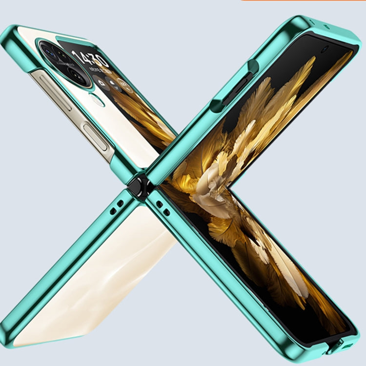For OPPO Find N3 Flip Full Coverage Electroplate PC Transparent Phone Case