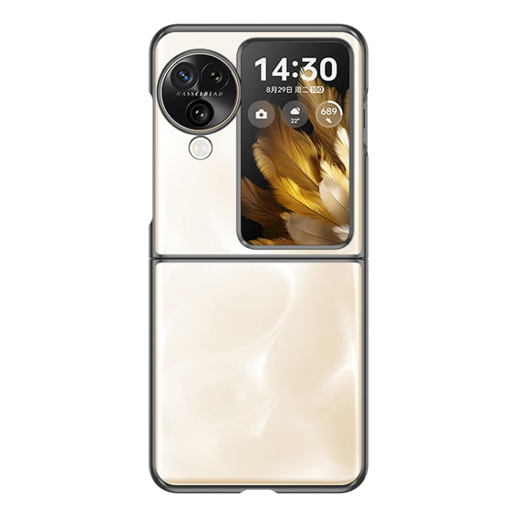 For OPPO Find N3 Flip Full Coverage Electroplate PC Transparent Phone Case