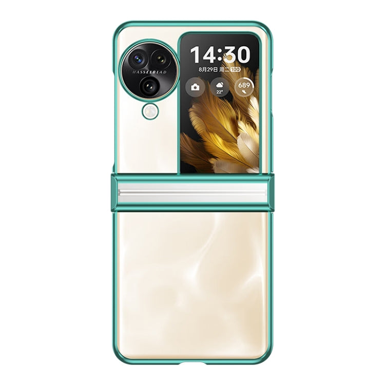 For OPPO Find N3 Flip Three-stage Nano Electroplated PC Transparent Phone Case