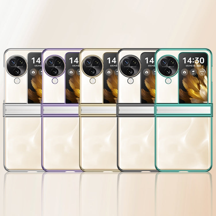 For OPPO Find N3 Flip Three-stage Nano Electroplated PC Transparent Phone Case