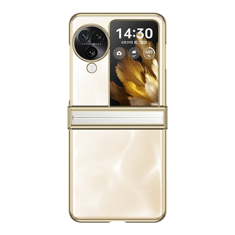 For OPPO Find N3 Flip Three-stage Nano Electroplated PC Transparent Phone Case
