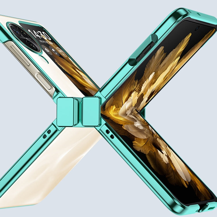 For OPPO Find N3 Flip Three-stage Nano Electroplated PC Transparent Phone Case