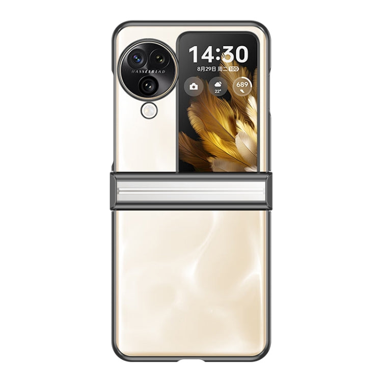 For OPPO Find N3 Flip Three-stage Nano Electroplated PC Transparent Phone Case