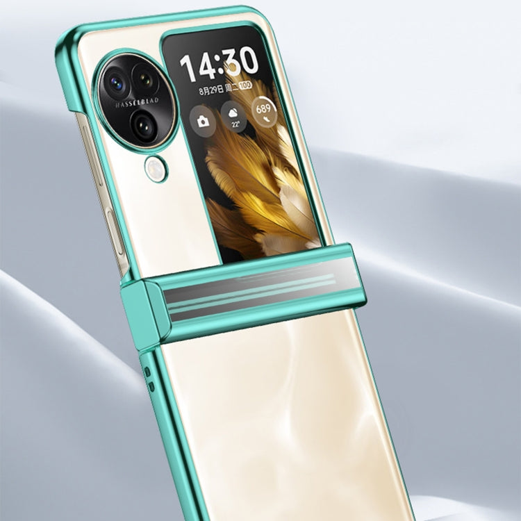 For OPPO Find N3 Flip Three-stage Nano Electroplated PC Transparent Phone Case