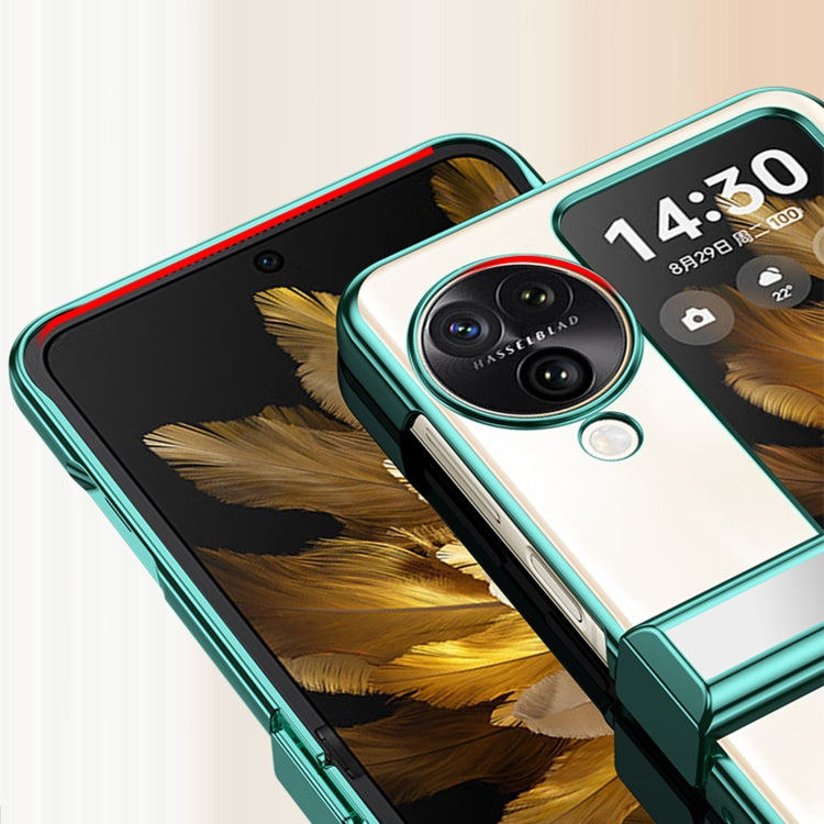 For OPPO Find N3 Flip Three-stage Nano Electroplated PC Transparent Phone Case