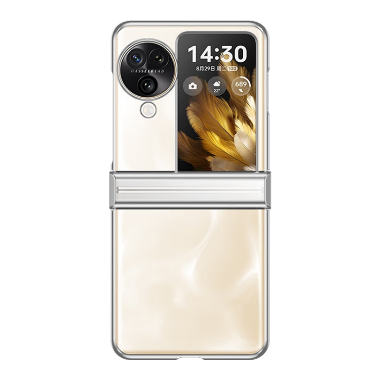 For OPPO Find N3 Flip Three-stage Nano Electroplated PC Transparent Phone Case