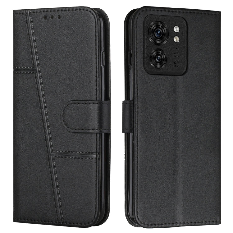 For Motorola Edge 40 Stitching Calf Texture Buckle Leather Phone Case