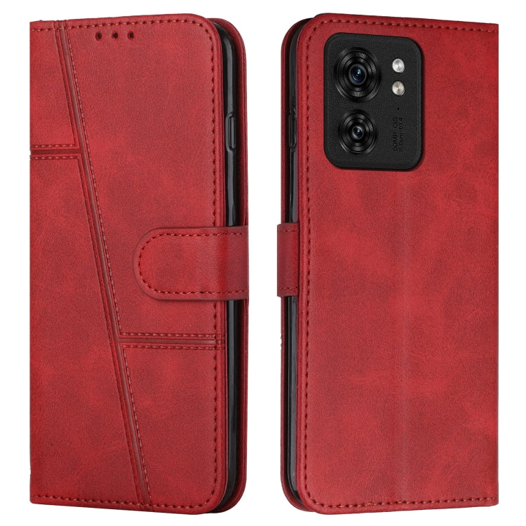 For Motorola Edge 40 Stitching Calf Texture Buckle Leather Phone Case