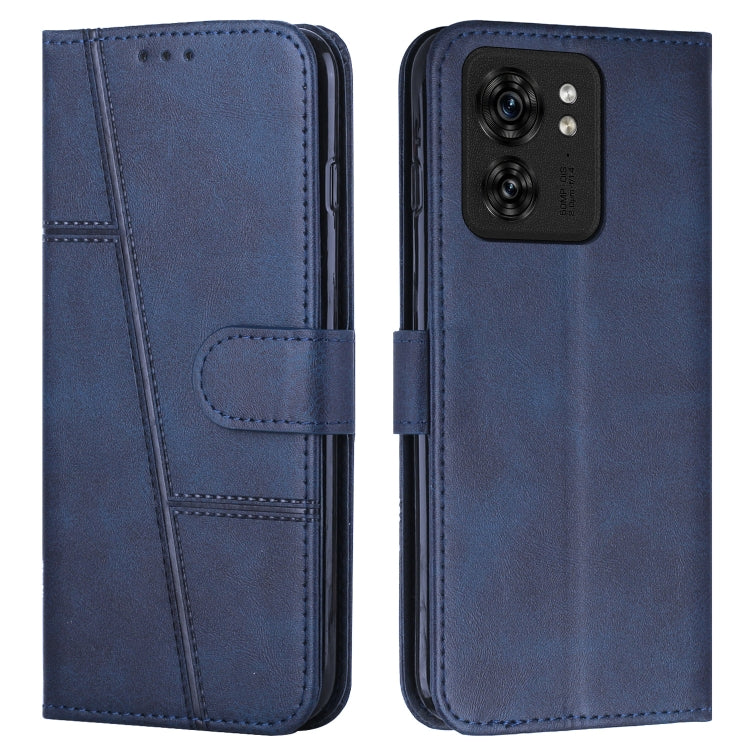 For Motorola Edge 40 Stitching Calf Texture Buckle Leather Phone Case