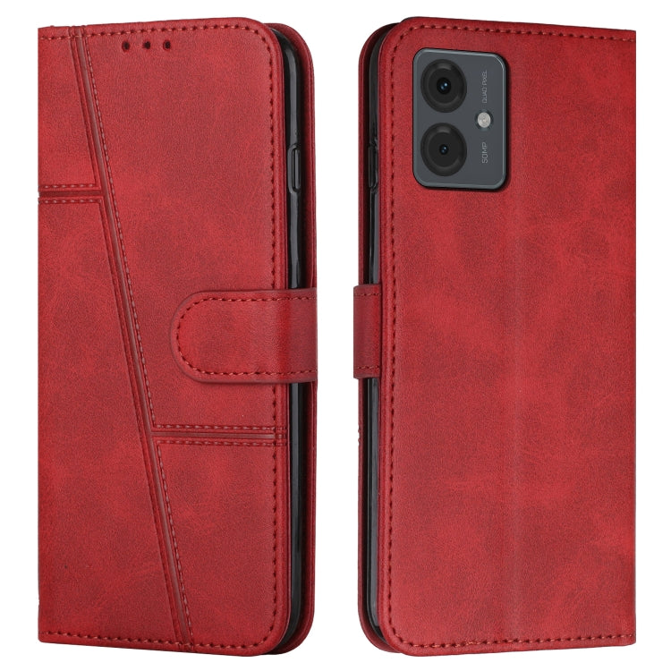 For Motorola Moto G14 Stitching Calf Texture Buckle Leather Phone Case