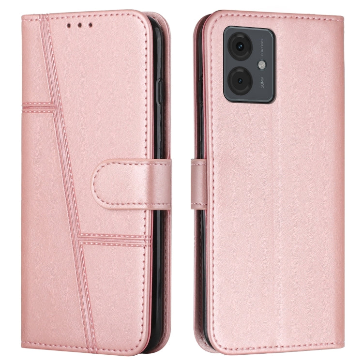 For Motorola Moto G14 Stitching Calf Texture Buckle Leather Phone Case