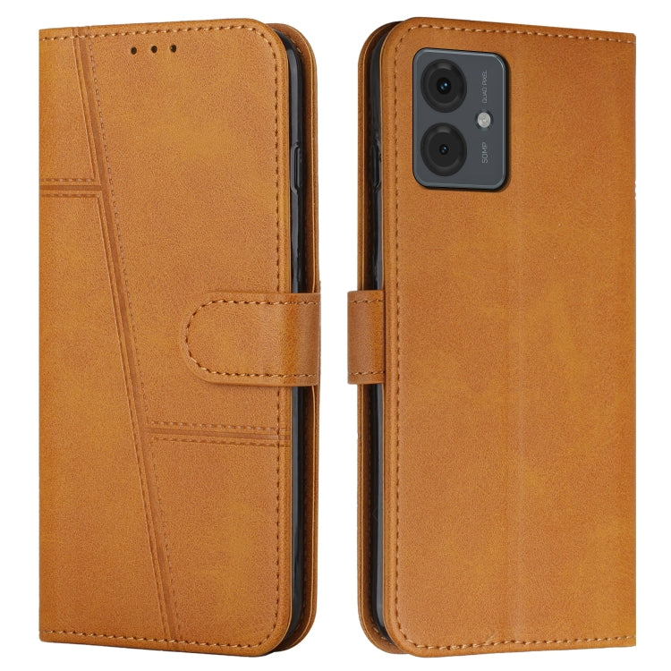 For Motorola Moto G14 Stitching Calf Texture Buckle Leather Phone Case