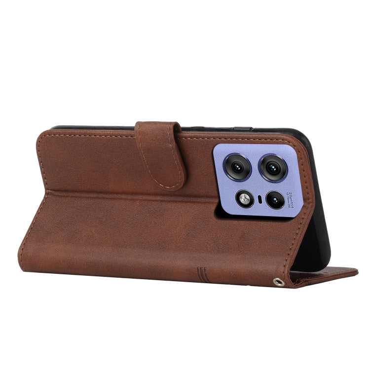 For Motorola Edge 50 Pro Stitching Calf Texture Buckle Leather Phone Case