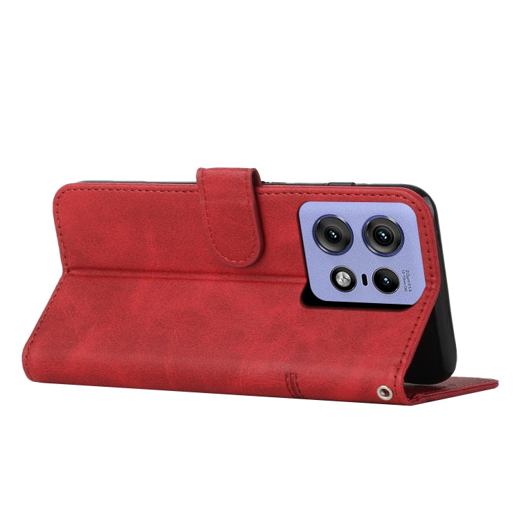 For Motorola Edge 50 Pro Stitching Calf Texture Buckle Leather Phone Case