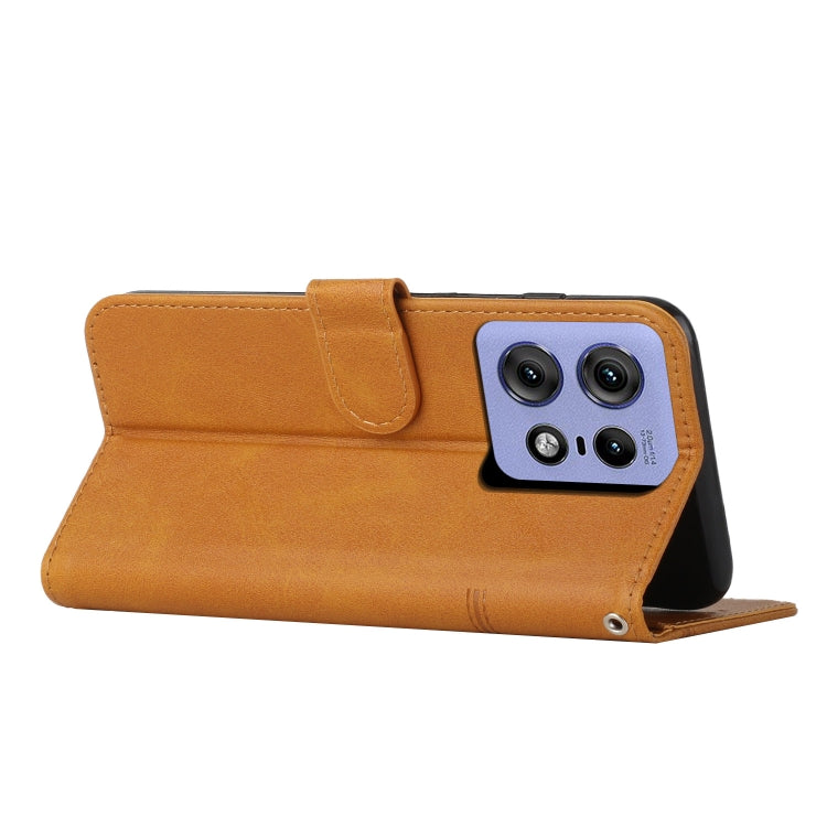 For Motorola Edge 50 Pro Stitching Calf Texture Buckle Leather Phone Case