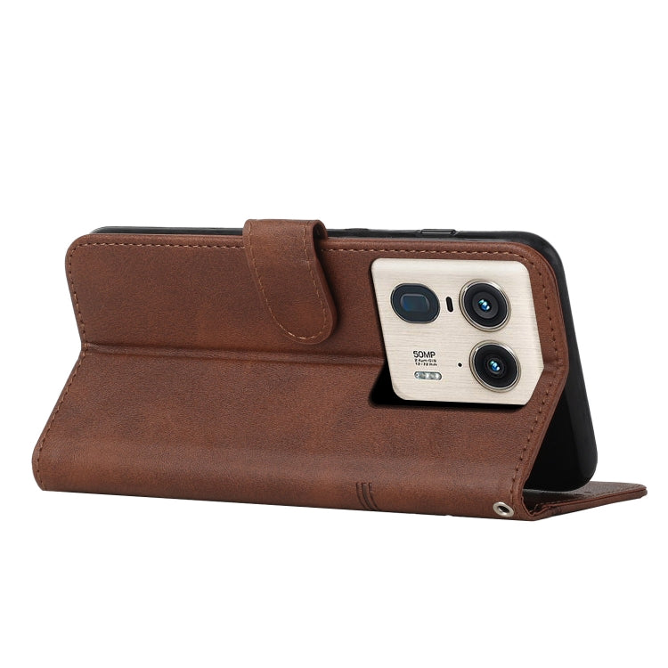 For Motorola Edge 50 Ultra Stitching Calf Texture Buckle Leather Phone Case