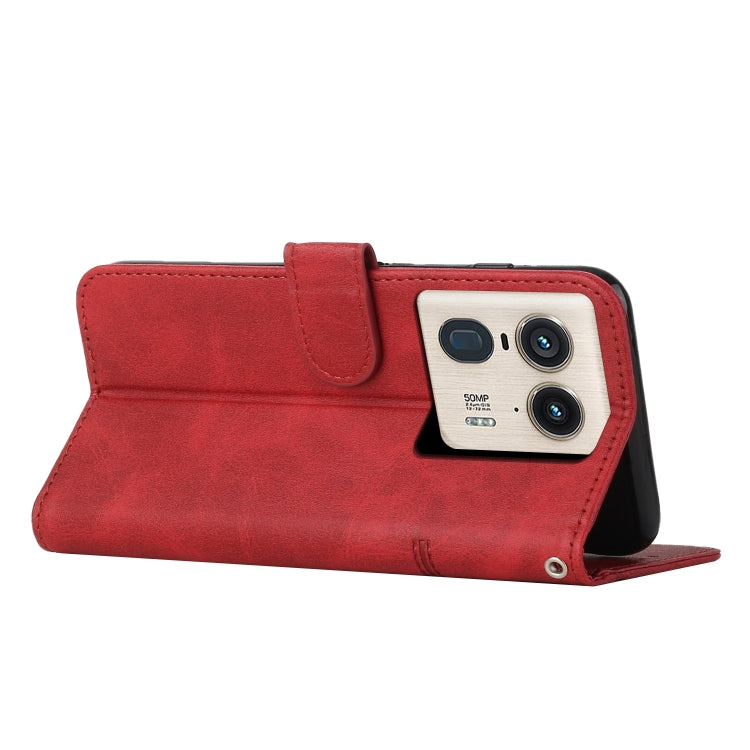 For Motorola Edge 50 Ultra Stitching Calf Texture Buckle Leather Phone Case