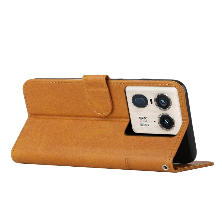 For Motorola Edge 50 Ultra Stitching Calf Texture Buckle Leather Phone Case