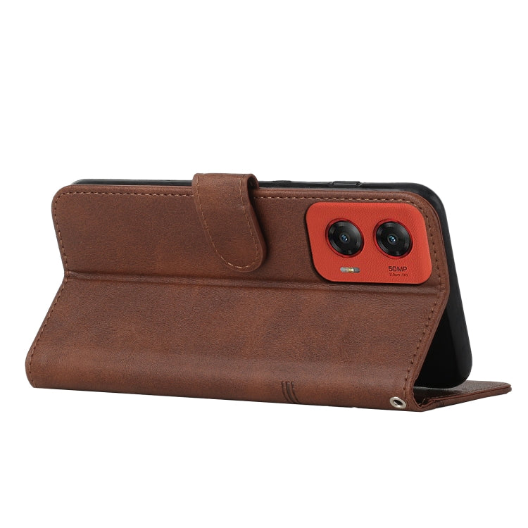 For Motorola Moto G Stylus 5G 2024 Stitching Calf Texture Buckle Leather Phone Case