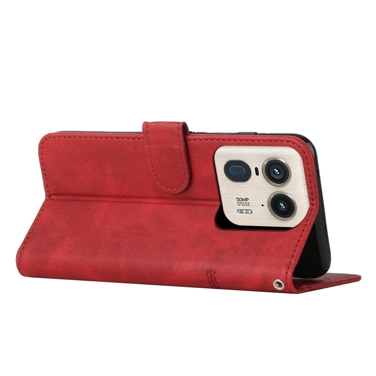 For Motorola Moto X50 Ultra Stitching Calf Texture Buckle Leather Phone Case