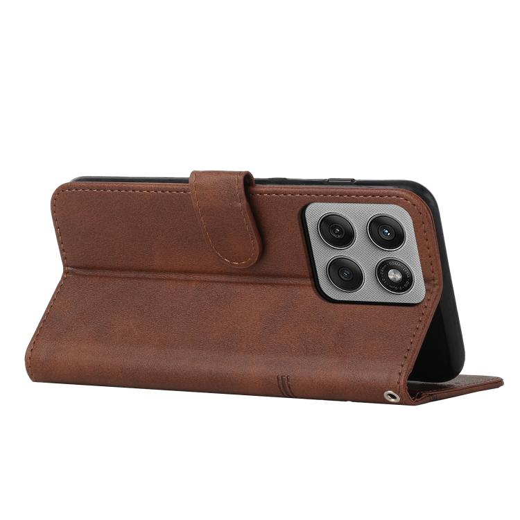 For Motorola Edge 60 Pro Stitching Calf Texture Buckle Leather Phone Case