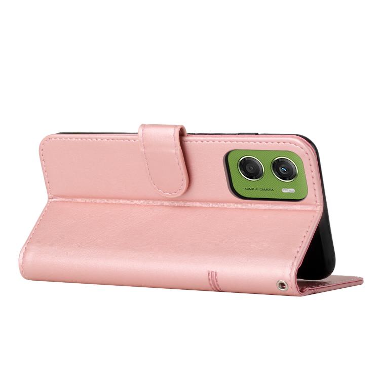 For Motorola Moto G06 4G Stitching Calf Texture Buckle Leather Phone Case