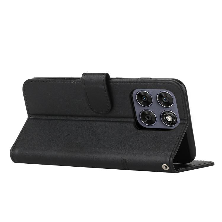 For Motorola Moto G67 / G77 5G Stitching Calf Texture Buckle Leather Phone Case