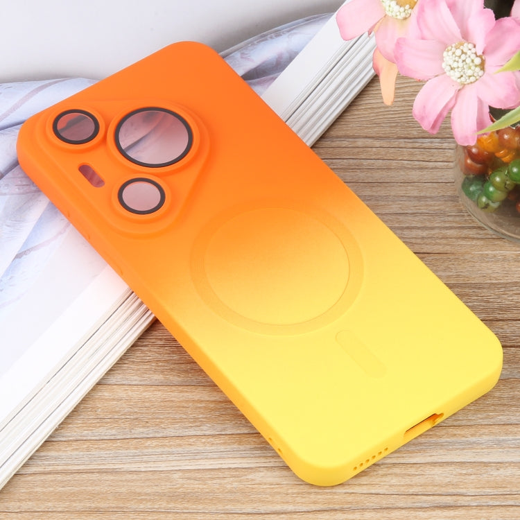 For Huawei Pura 70 Pro Liquid TPU Silicone Gradient MagSafe Phone Case