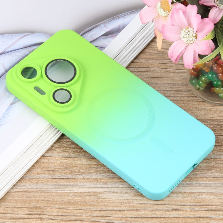 For Huawei Pura 70 Pro Liquid TPU Silicone Gradient MagSafe Phone Case