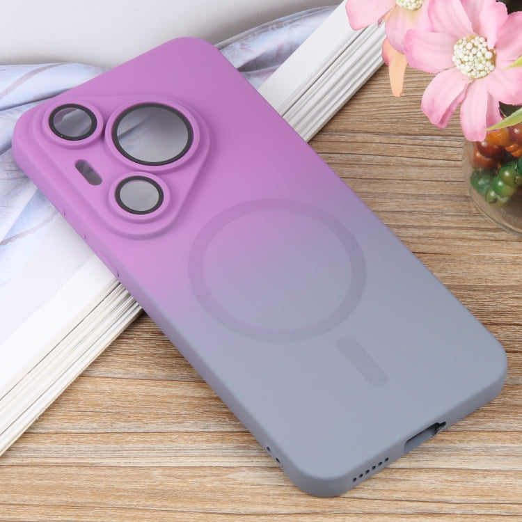 For Huawei Pura 70 Liquid TPU Silicone Gradient MagSafe Phone Case
