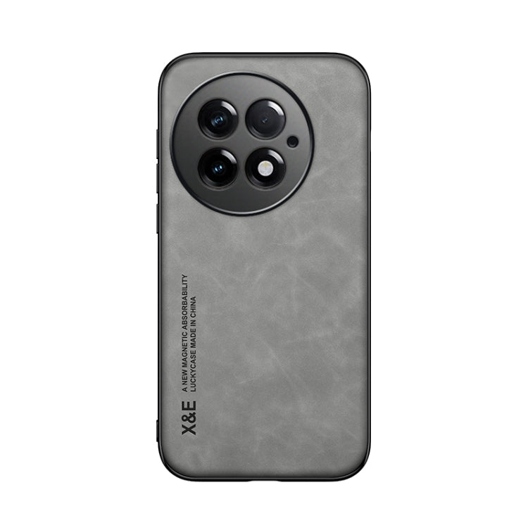 For OnePlus 13 Skin Feel Magnetic Leather Back Phone Case