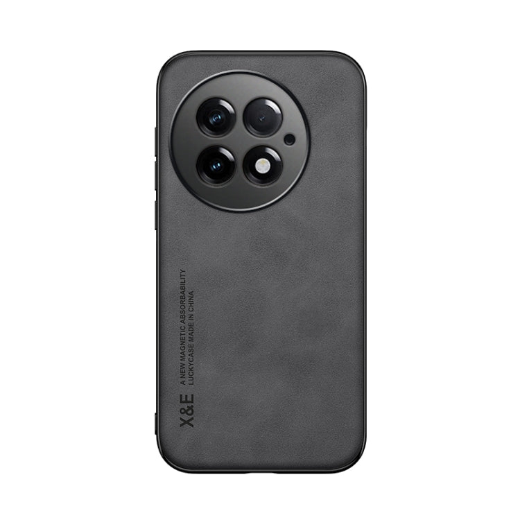 For OnePlus 13 Skin Feel Magnetic Leather Back Phone Case