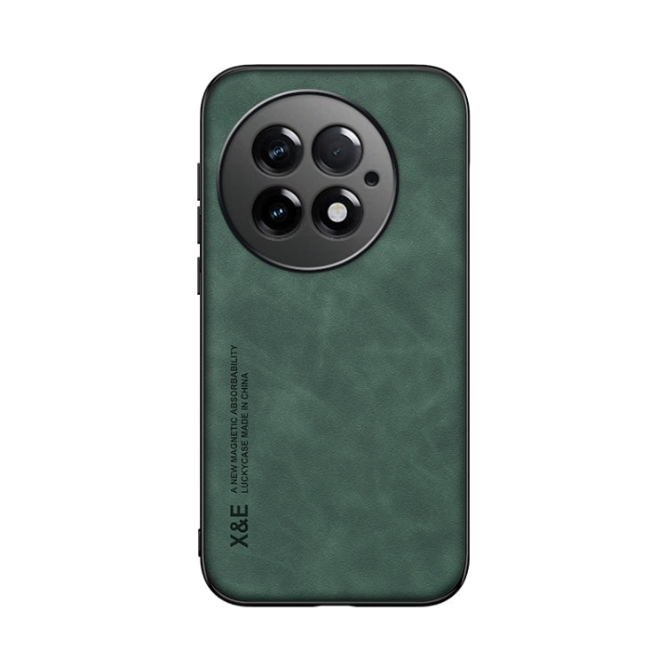 For OnePlus 13 Skin Feel Magnetic Leather Back Phone Case