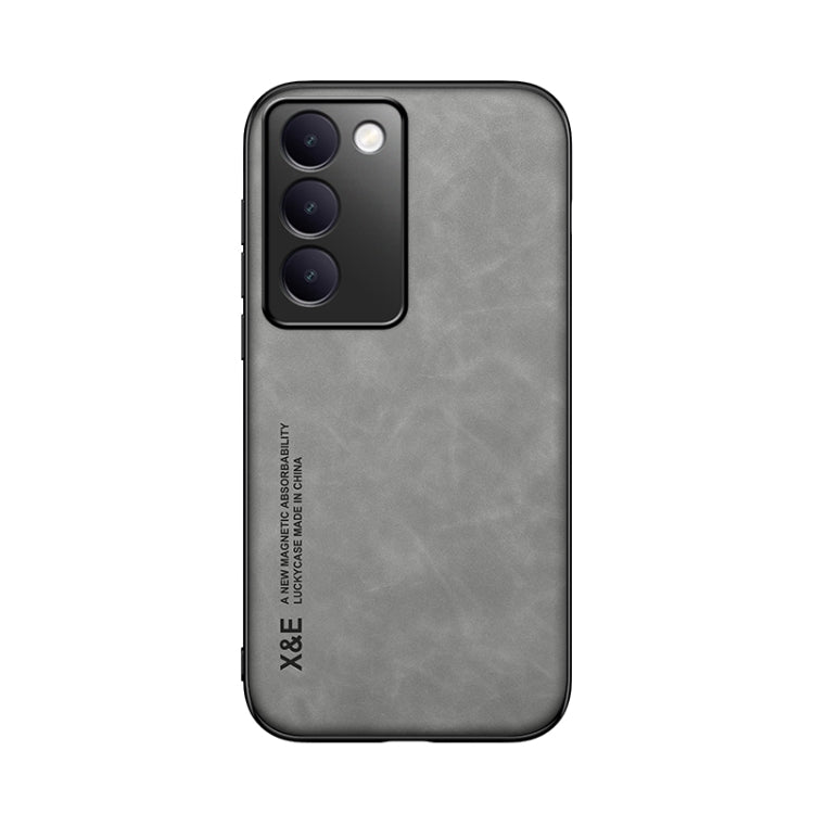 For vivo Y100 5G IDN Skin Feel Magnetic Leather Back Phone Case