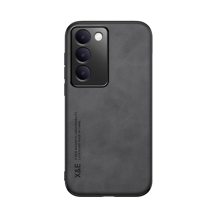 For vivo Y100 5G IDN Skin Feel Magnetic Leather Back Phone Case