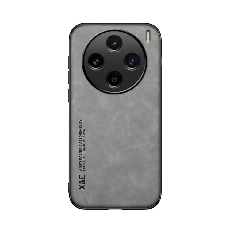 For vivo X100s Skin Feel Magnetic Leather Back Phone Case