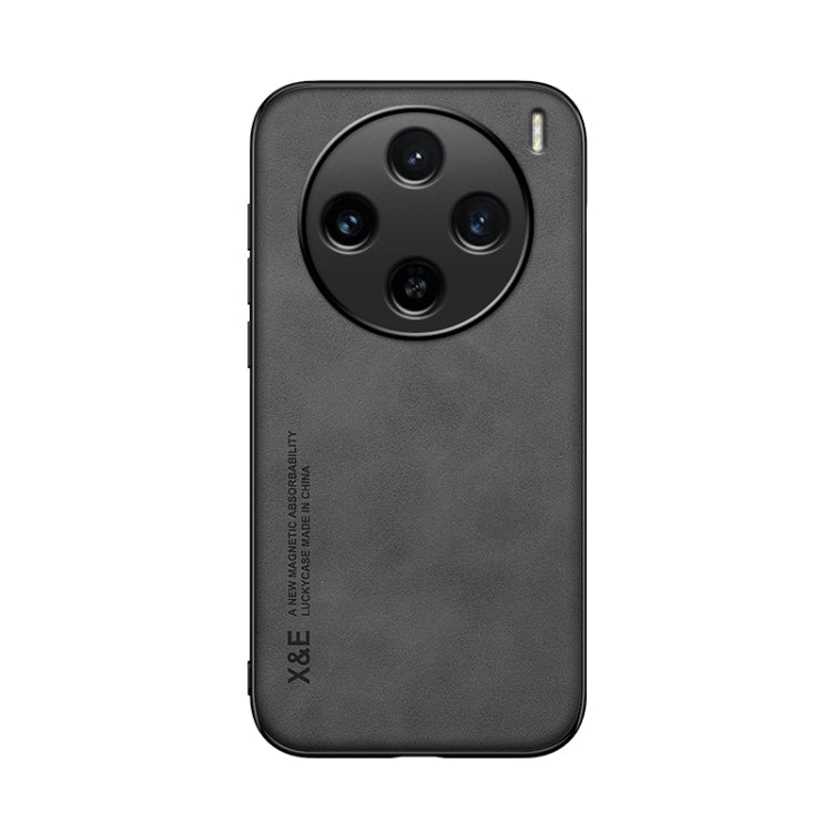 For vivo X100s Skin Feel Magnetic Leather Back Phone Case
