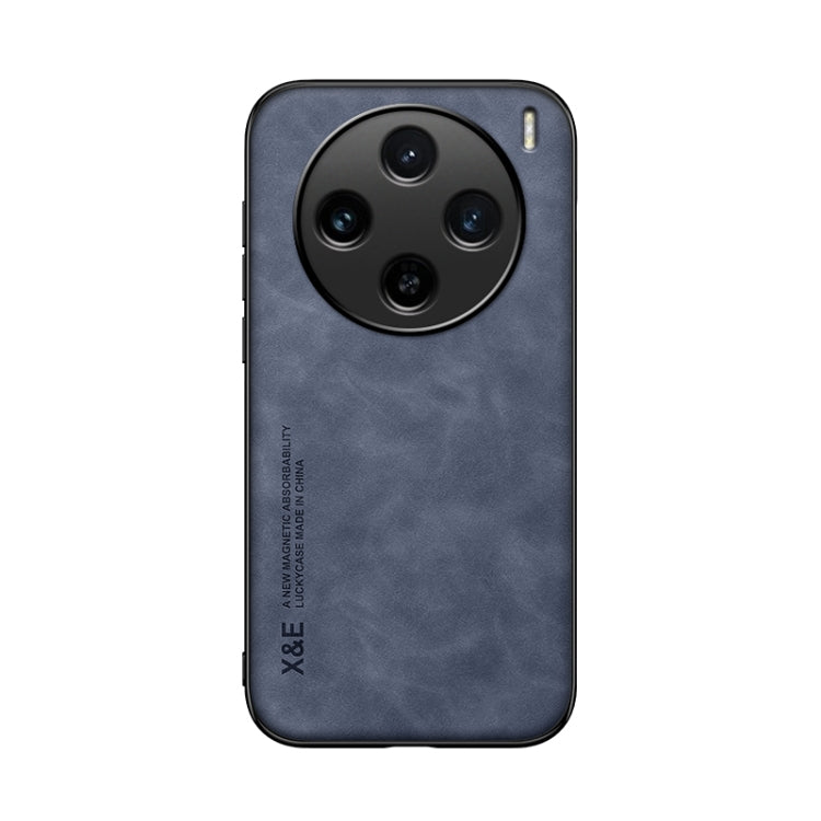 For vivo X100s Skin Feel Magnetic Leather Back Phone Case
