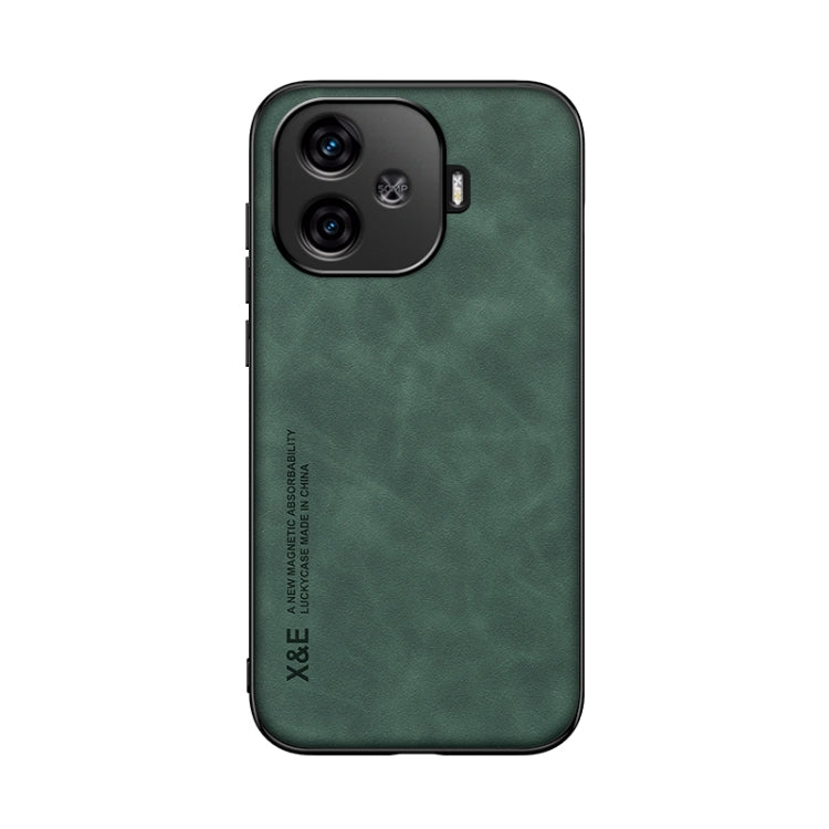For vivo iQOO Z9 Skin Feel Magnetic Leather Back Phone Case