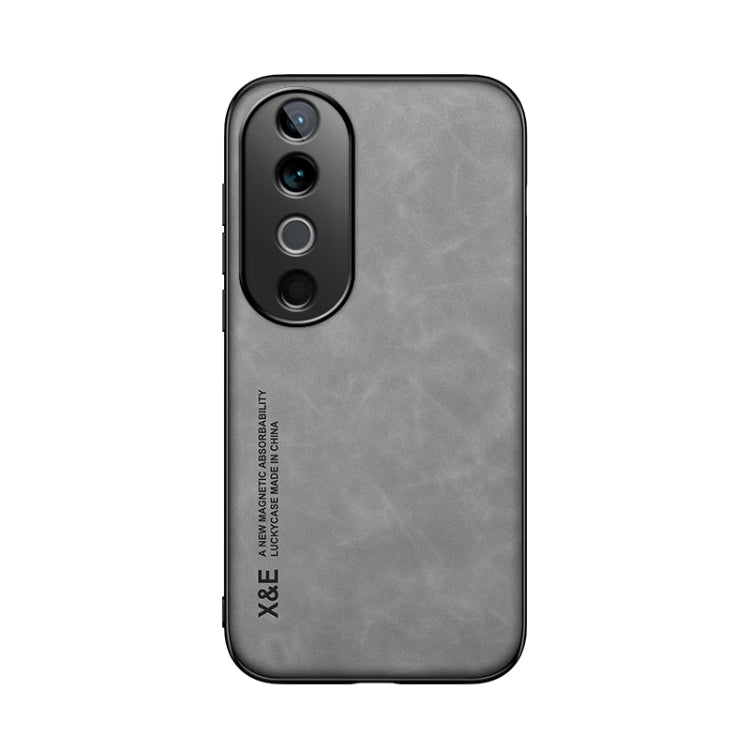 For vivo S19 Skin Feel Magnetic Leather Back Phone Case