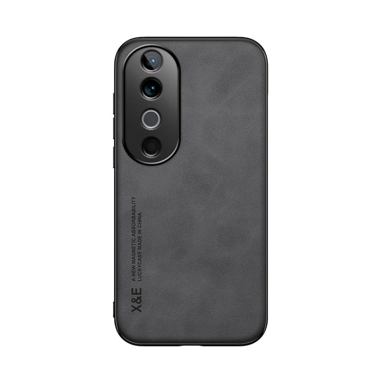 For vivo S19 Skin Feel Magnetic Leather Back Phone Case