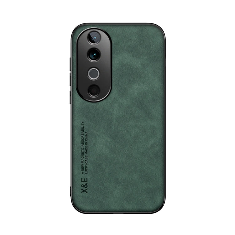 For vivo S19 Skin Feel Magnetic Leather Back Phone Case