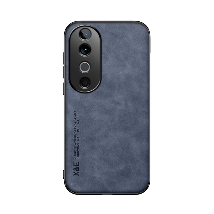 For vivo S19 Skin Feel Magnetic Leather Back Phone Case
