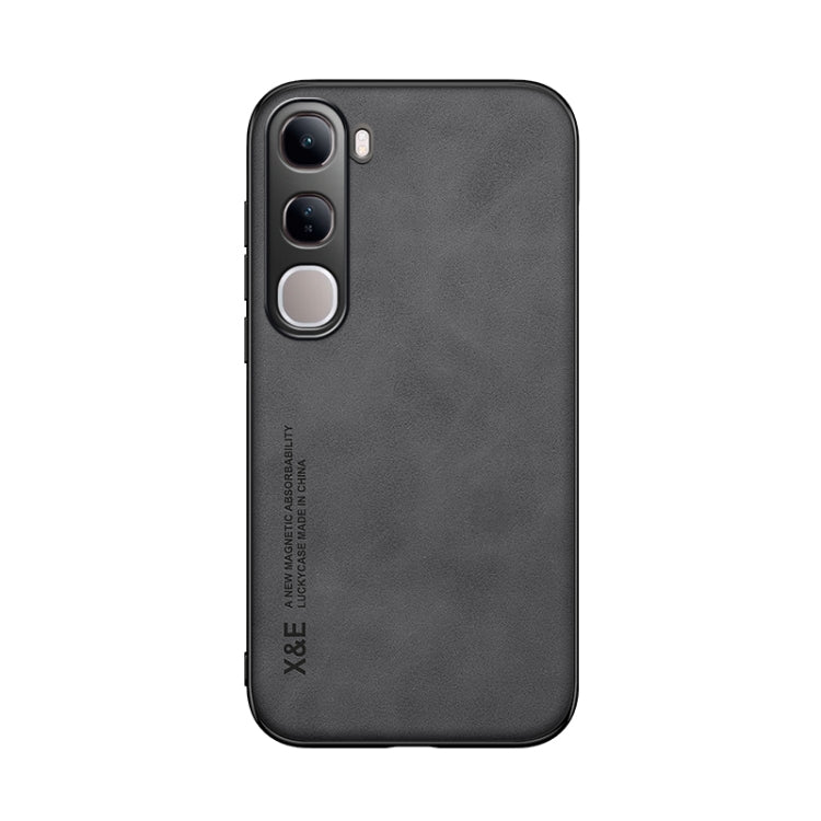 For vivo V40 Lite Skin Feel Magnetic Leather Back Phone Case